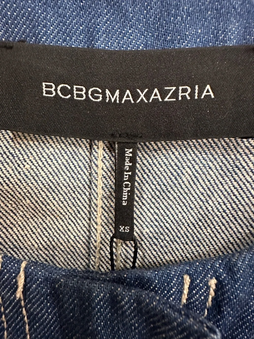 BCBGMaxAzria Blue Denim Shirt Dress NWT size XS - Picture 4 of 5